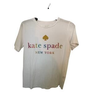 Kate Spade New York White T-Shirt NWOT   XS​